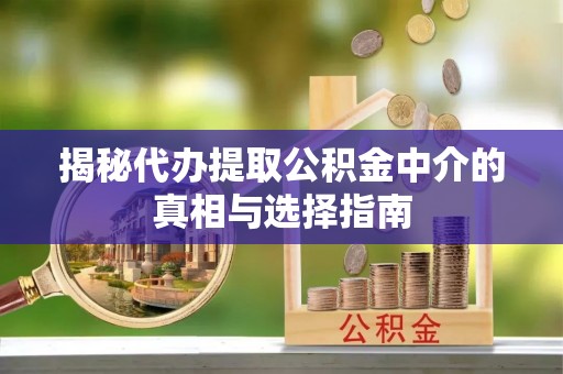 通许揭秘代办提取公积金中介的真相与选择指南